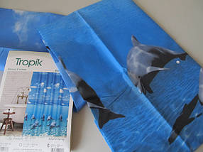 Штора для ванної широка 240x200 см Dolphin Family Tropik, фото 3