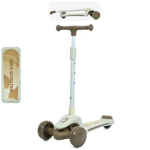 Самокат Max-big, метал+пластик, 3 колеса PU, 2пер135мм світло, задн 90мм світло, кермо 3 положення (min 70см, max83см), підніжка, фото 1