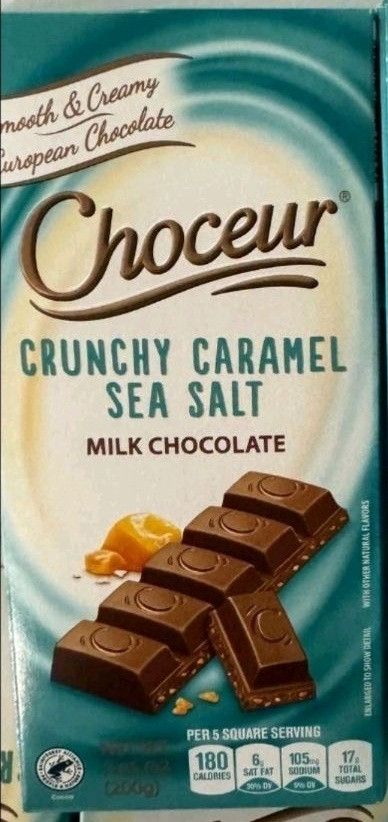 Шоколад Молочний з Кранчами з Карамелі та Морська Сіль Choceur Crunchy Caramel Sea Salt 200 г Німеччина (5 шт./1