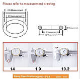 Набір силіконових ущільнювальних кілець 351 шт. — 10 розмірів, фото 4
