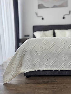 Покривало "Бйорк", 100% cotton, молочний колір (Розміри і кольори в асортименті)