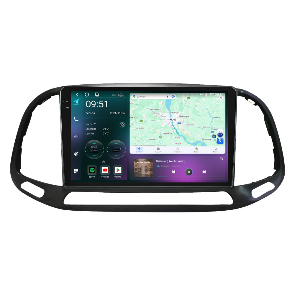 Штатна магнітола Mekede M7 Plus Fiat Doblo (2015-2019) CarPlay QleD