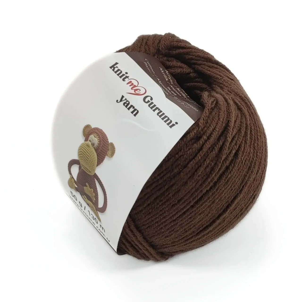 Пряжа Gurumi Yarn/Гурумі Ярн, коричневий КА7012, Knit Me, фото 1