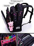 Шкільний рюкзак з ортопедичною спинкою для дівчинки 1 2 3 клас, портфель з брелком, фото 5