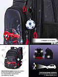 Рюкзак шкільний для хлопчика 1 2 3 клас, анатомічний портфель + брелок №275, фото 8