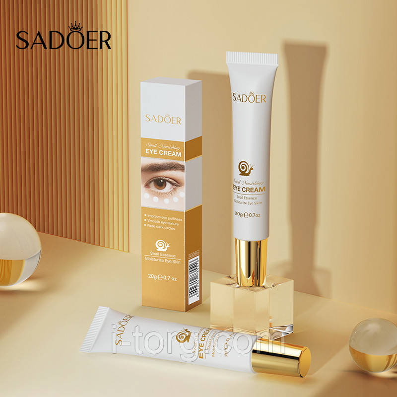 Крем для очей SADOER Snail Eye Cream з муцином равлик, 20 г.