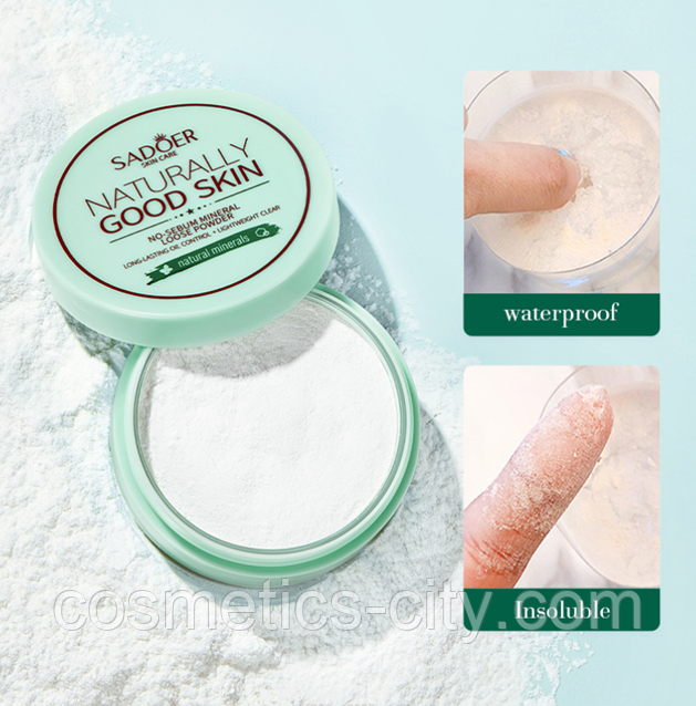 Мінеральна пудра для матування Sadoer Good Skin Naturally, 5 г., фото 1