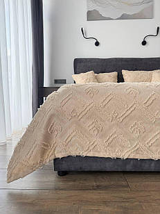 Покривало "Бйорк", 100% cotton, бежевий колір (Розміри і кольори в асортименті)