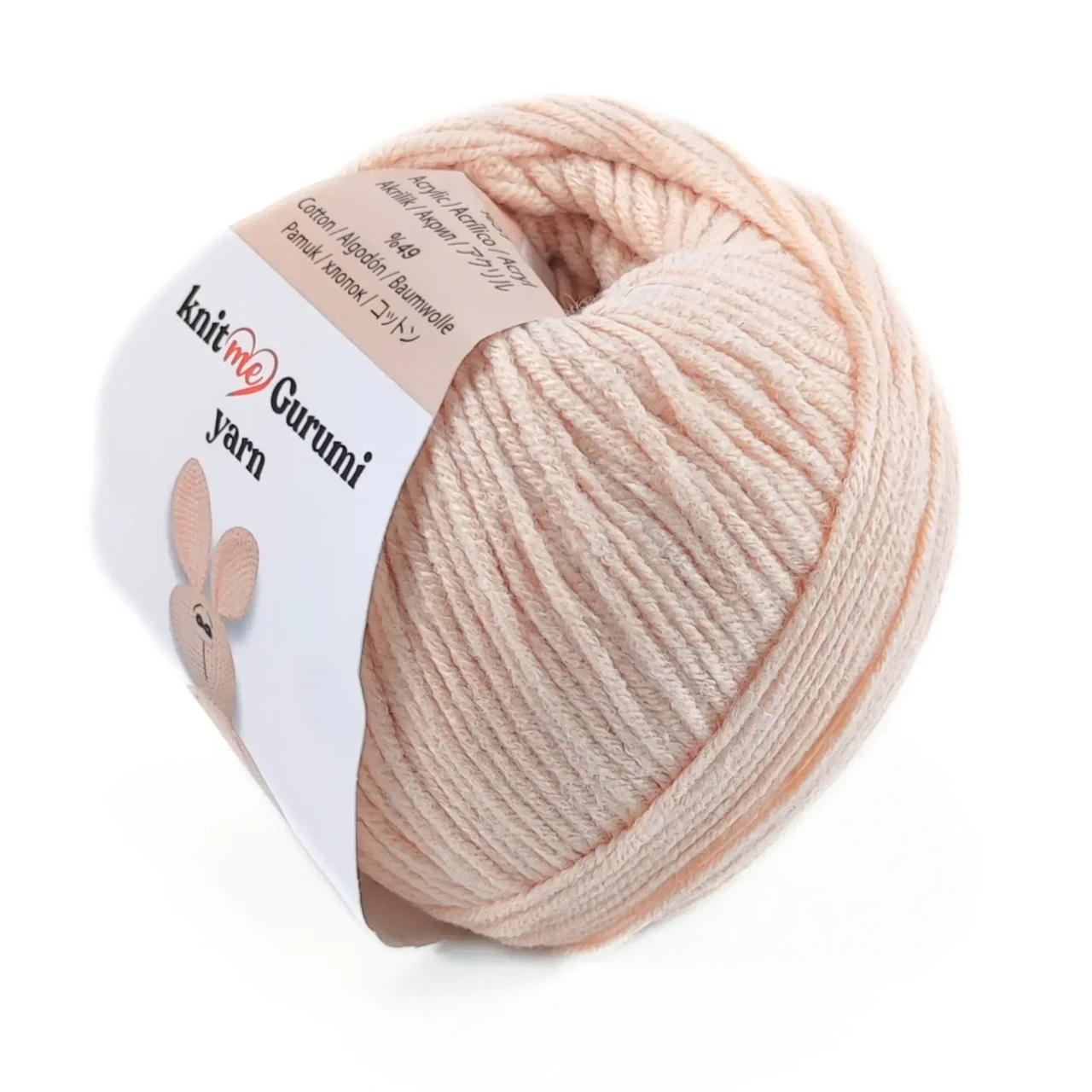 Пряжа Gurumi Yarn/Гурумі Ярн, пудровий КА6000, Knit Me, фото 1