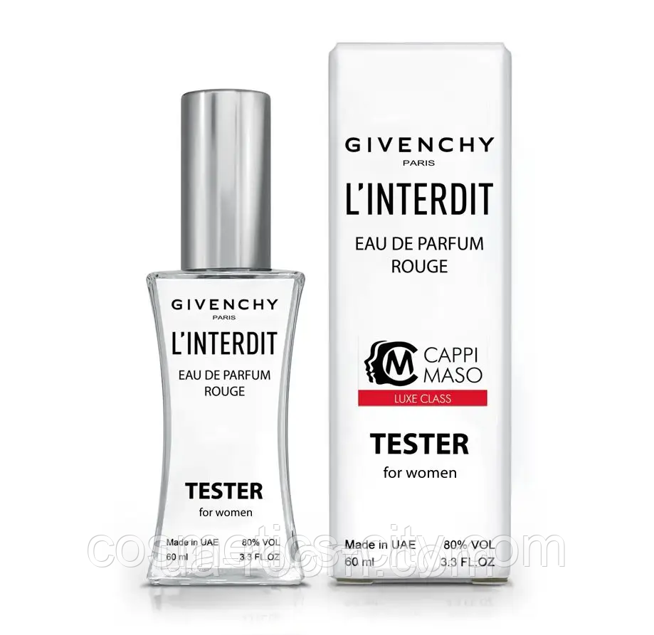 Тестер женский LUXE CLASS Giv L'Interdit Rouge eau de Parfum, 60 мл.
