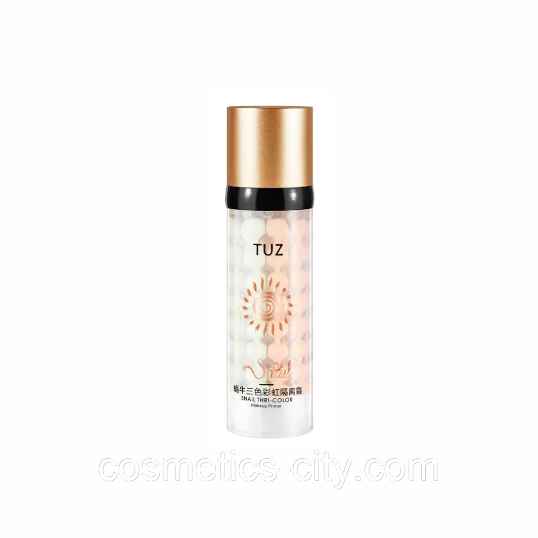 База під макіяж з екстрактом равлика Tuz Snail 3-Color Makeup Primer, 35 мл.