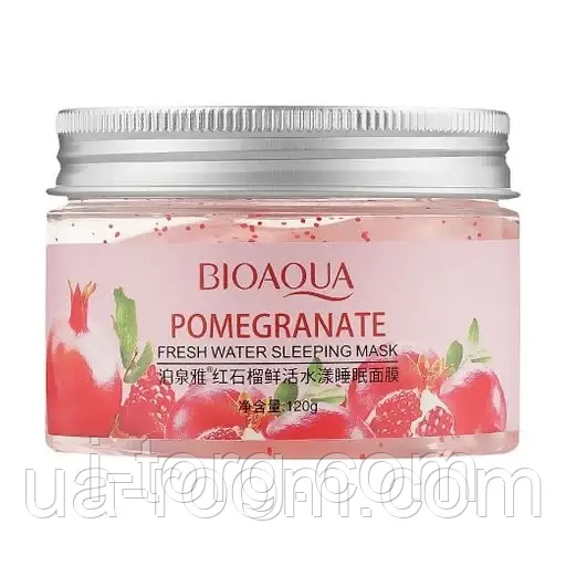 Маска гелева нічна з гранатом та мінералами Bioaqua ,120 г.