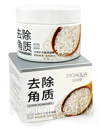 Гель-пілінг для обличчя з екстрактом рису BIOAQUA Exfoliating gel, 140 g., фото 1