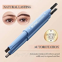 Олівець для брів водостійкий Sadoer Waterproof Eyebrow Pencil, 0.4г. (натуральний чорний), фото 4