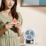 Вентилятор 8" на 2 швидкості з сонячною панеллю, 2 LED лампами та Bluetooth колонкою N288, фото 7