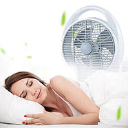 Вентилятор 8" на 2 швидкості з сонячною панеллю, 2 LED лампами та Bluetooth колонкою N288, фото 10