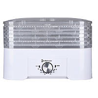 Електросушарка для овочів фруктів грибів Wellmonti WM-1012, 6 рівнів, 520 Вт, 23 л