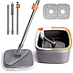Швабра з безконтактним віджиманням і відром 5.8 л Square Spin Mop, фото 3