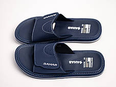 Чоловічі шльопанці на липучці SAHAB SH 25-016M Navy темно сині Оригінал, фото 2