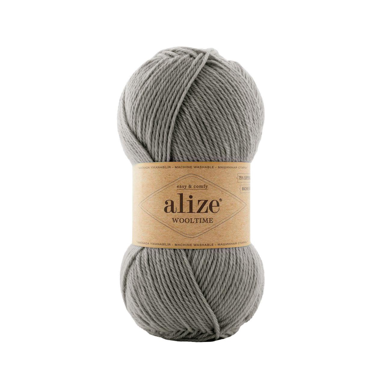 Нитки пряжа для в'язання  75/25 WOOLTIME Вултайм № 522 - блакитний