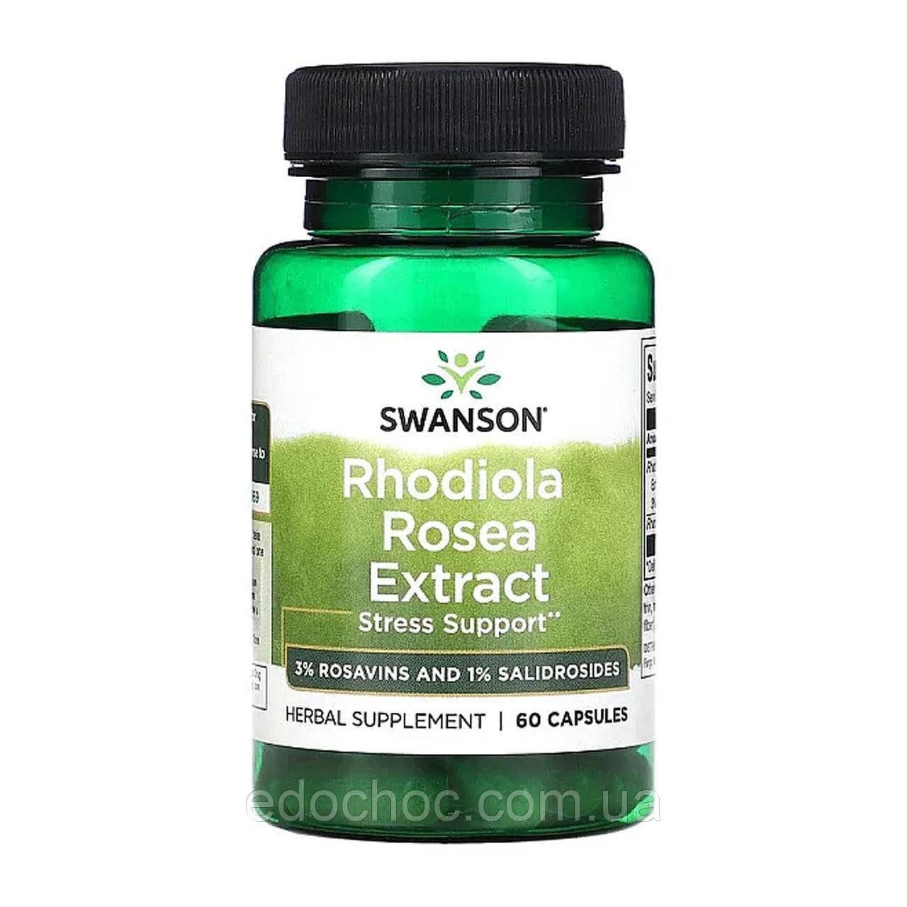 Екстракт родіоли рожевої (Rhodiola Rosea extract) 250 мг 60 капсул SWV-14288, фото 1