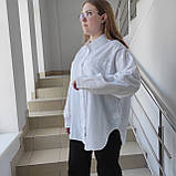 Сорочка Patiskha жіноча велика бавовна довгий рукав 48/50 біла, фото 6