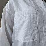 Сорочка Patiskha жіноча велика бавовна довгий рукав 48/50 біла, фото 7
