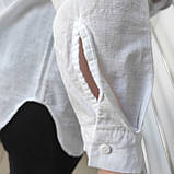 Сорочка Patiskha жіноча велика бавовна довгий рукав 48/50 біла, фото 8