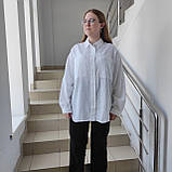 Сорочка Patiskha жіноча велика бавовна довгий рукав 48/50 біла, фото 9