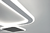 Керована світлодіодна LED люстра Esllse COMETA 105W 3S APP "три квадрата" з пультом і додатком 500×500×60мм WHITE/BLACK, фото 11