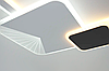 Керована світлодіодна LED люстра Esllse COMETA 105W 3S APP "три квадрата" з пультом і додатком 500×500×60мм WHITE/BLACK, фото 9