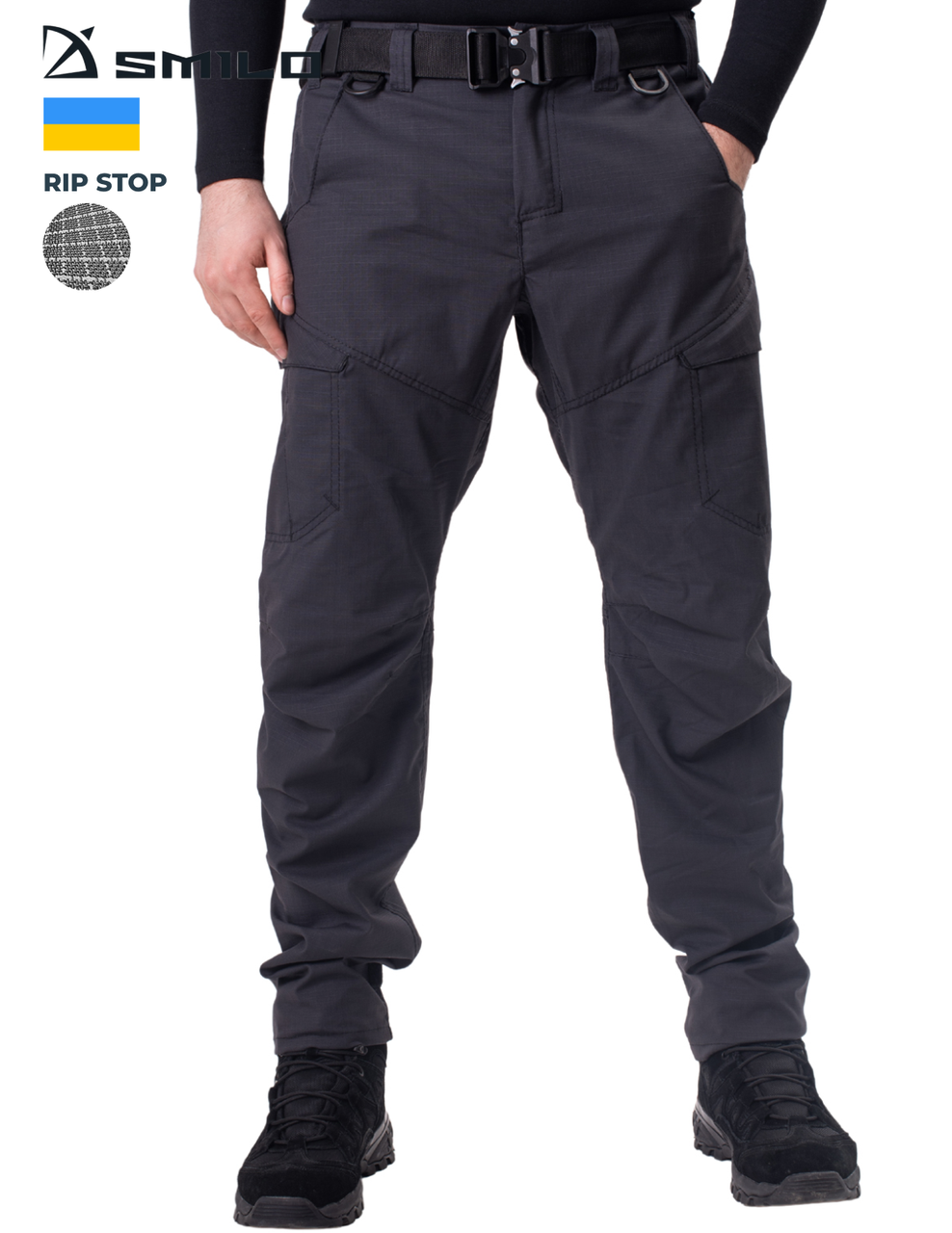 Тактичні штани  SMILO cargo rip-stop grey сірі, фото 1