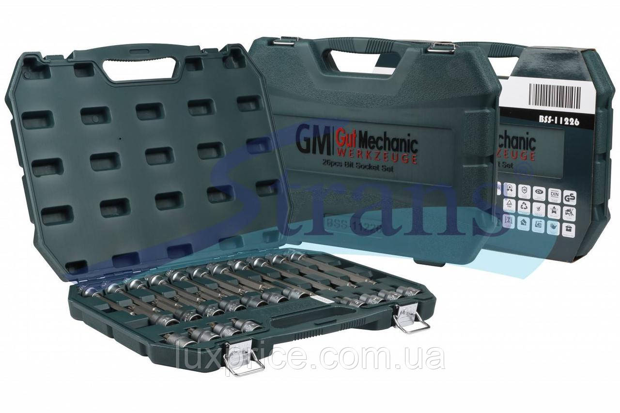Набір біт в бітотримачі 1/2 Spline M5-M16 26 шт GUT MECHANIC BSS-11226