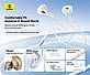 Навушники з мікрофоном провідні Baseus Encok Semi-in-Ear Wired Earphones (3.5mm, 1.1m). White, фото 7