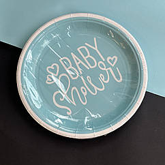 Тарілки паперові тренд "Baby Shower", 10 шт 23 см