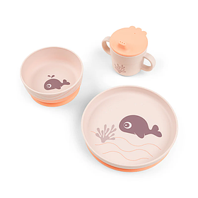 Набір силіконового посуду Done by Deer Foodie Dinner Set, Wally powder
