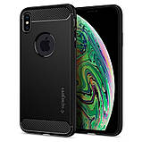 Чохол-накладка Spigen Rugged Armor для Apple iPhone XS Max Matte Black (065CS25125), фото 3