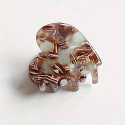 Заколка для волосся NYU. NYU France hair clip Heart Marble-Green 3,5x3см