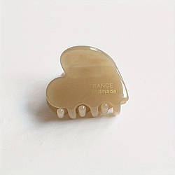 Заколка для волосся NYU.NYU France hair clip Heart Beige 3,5x3см