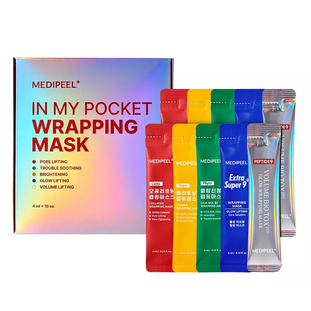 Набір масок-плівок для обличчя Medi-Peel In My Pocket Wrapping Mask Set, 10 шт, фото 1