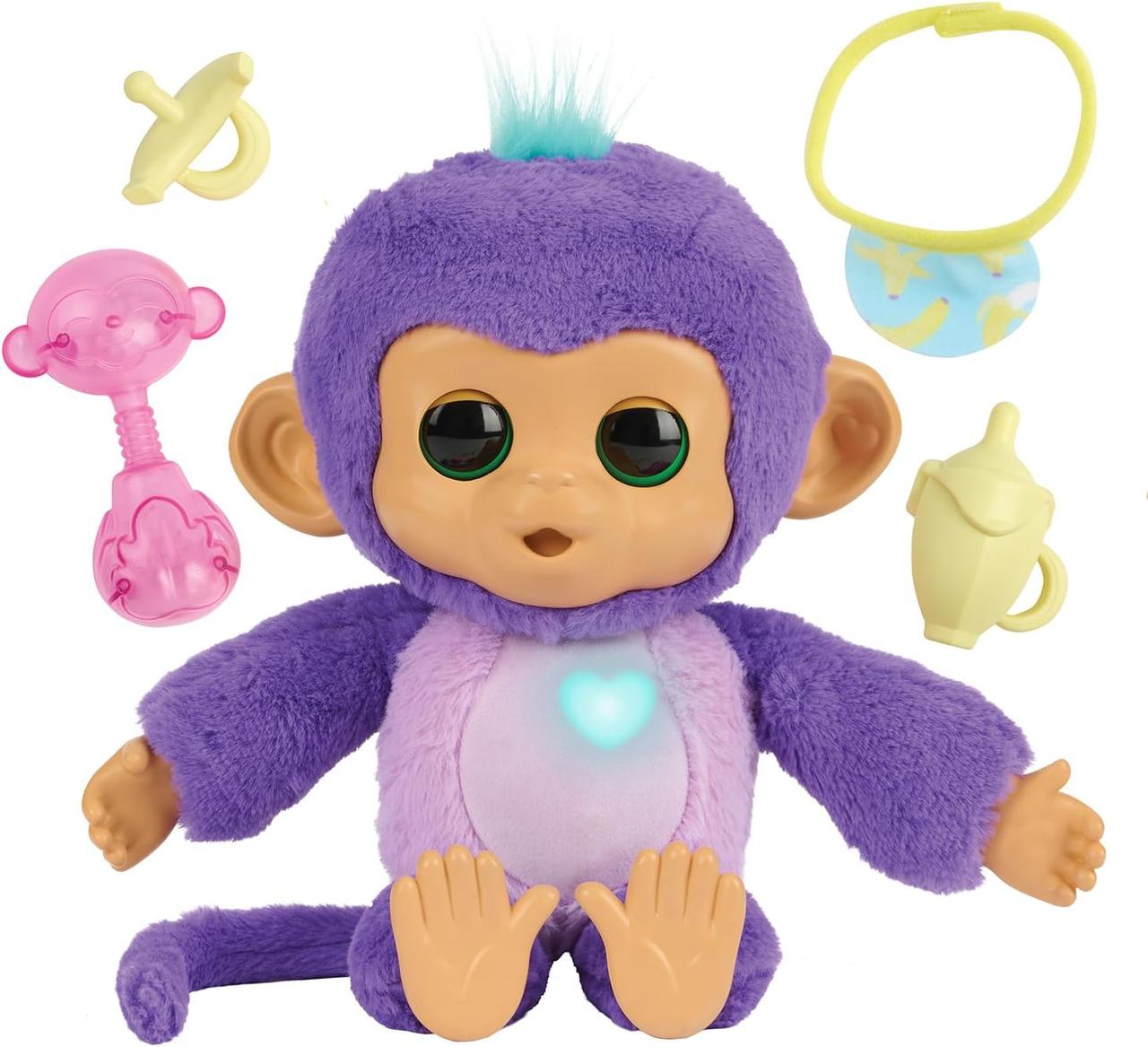 Інтерактивна мавпочка Санні Fingerlings Care 'n' Cuddles Interactive Baby Monkey, WowWee