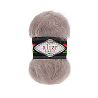 Нитки пряжа для в'язання мохеровая MOHAIR CLASSIK ALIZE мохер классик Алізе № 542  рожевий
