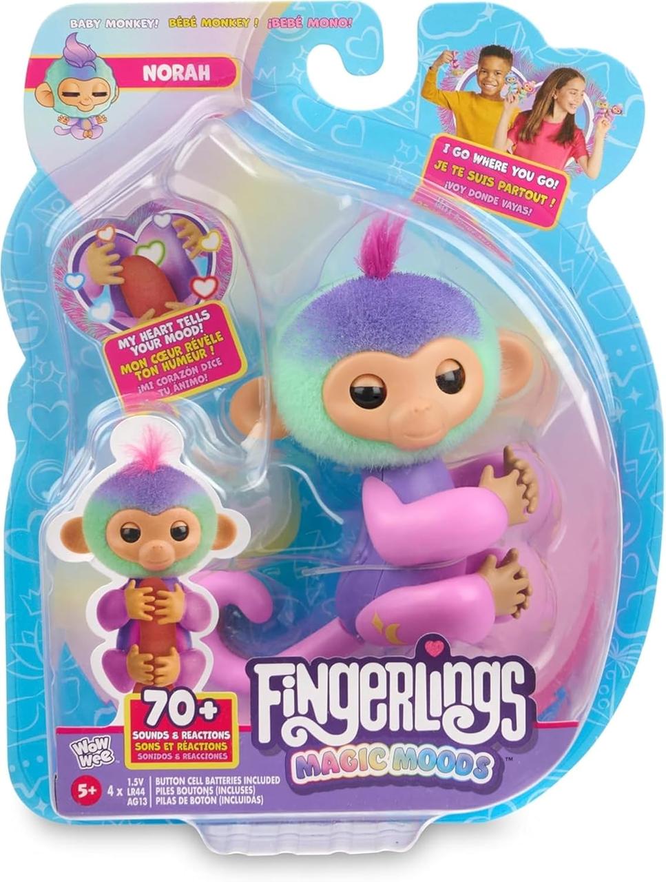 Обезьянка фингерлингс Fingerlings Interactive Baby Monkey 70+ Sounds & Reactions Norah