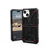 Чохол-накладка Urban Armor Gear Monarch для Apple iPhone 15 Kevlar Black (114289113940), фото 3
