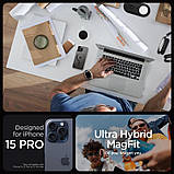 Чохол-накладка Spigen Ultra Hybrid MagFit для Apple iPhone 15 Pro Carbon Fiber (ACS06717), фото 5