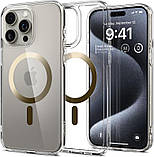 Чохол-накладка Spigen Ultra Hybrid MagFit для Apple iPhone 15 Pro Gold (ACS06718), фото 3