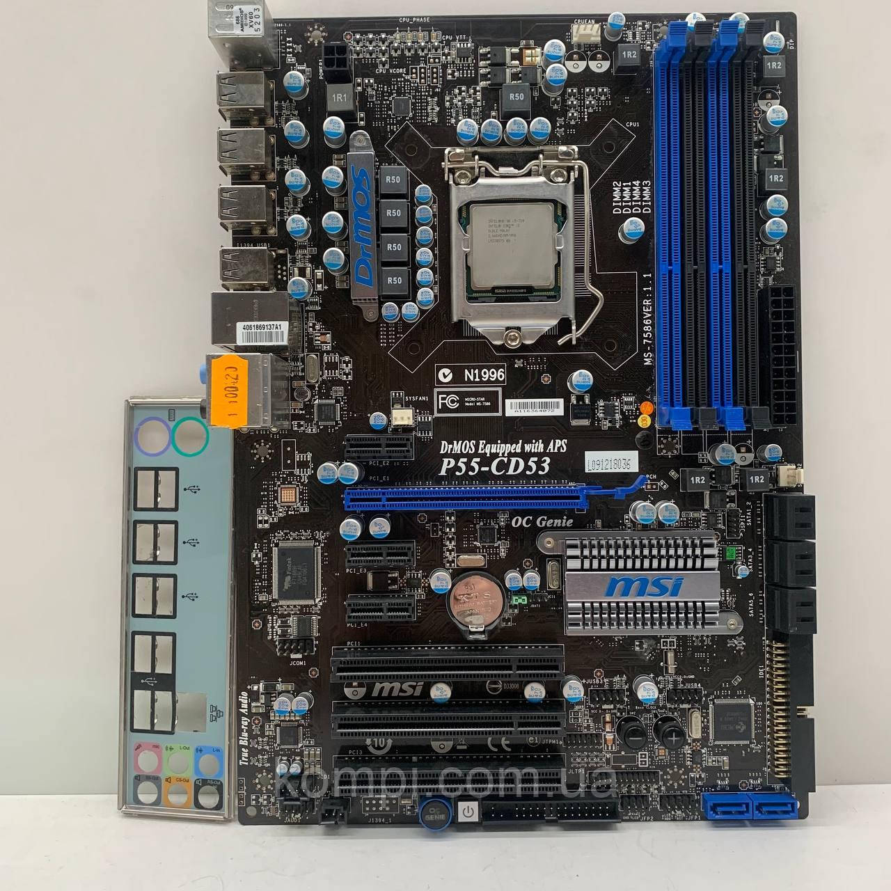 Материнська плата s1156 MSI P55-CD53 (Socket 1156, +i5 750, DDR3, б/у)