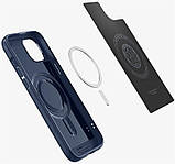 Чохол-накладка Spigen Mag Armor MagFit для Apple iPhone 15 Navy Blue (ACS06816), фото 7