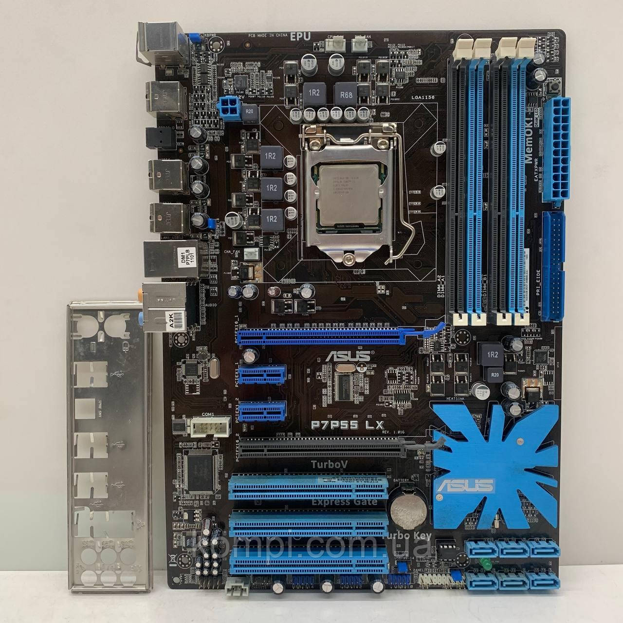 Материнська плата s1156 ASUS P7P55 LX (Socket 1156, +i5 650, DDR3, б/у)