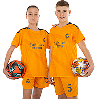 Форма футбольна дитяча REAL MADRID BELLINGHAM 5 гостьова 2025 помаранчева р.30, зріст 150-160